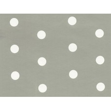 Le Chateau Oil Cloth Table Linen Per Metre White Spot on Grey